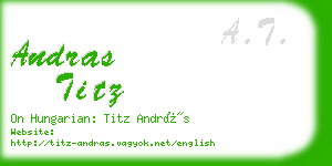 andras titz business card